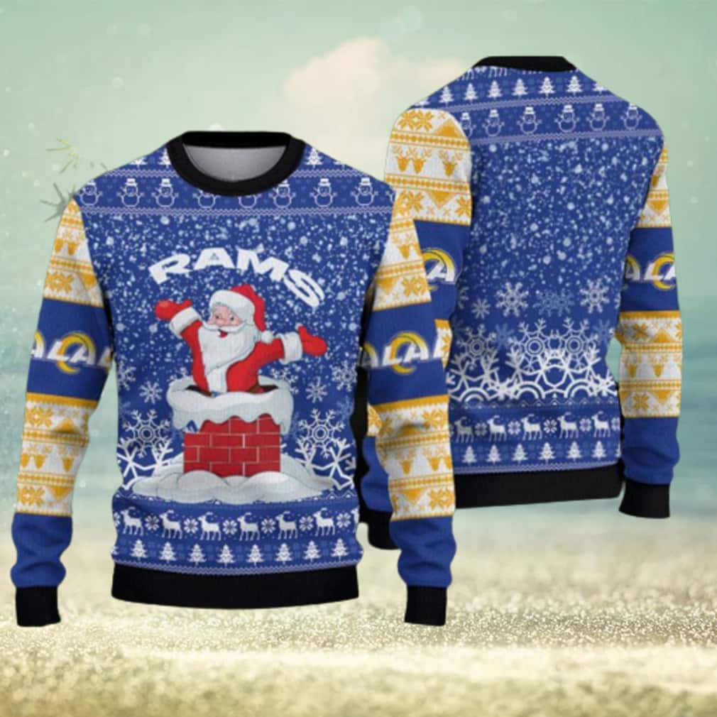 NFL Los Angeles Rams Ugly Christmas Sweater Santa Claus NFL Los Angeles Rams Ugly Christmas Sweater Santa Claus