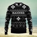 Black NFL Las Vegas Raiders Ugly Christmas Sweater Chevron Pattern Black NFL Las Vegas Raiders Ugly Christmas Sweater Chevron Pattern