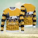 NHL Boston Bruins Ugly Christmas Sweater Reindeers Pattern