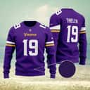 Purple NFL Minnesota Vikings Ugly Christmas Sweater Thielen 19 Season Custom Name And Number Purple NFL Minnesota Vikings Ugly Christmas Sweater Thielen 19 Season Custom Name And Number