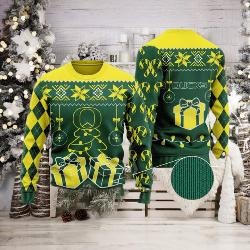 NCAA Oregon Ducks Ugly Christmas Sweater Xmas Gift NCAA Oregon Ducks Ugly Christmas Sweater Xmas Gift