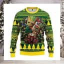 Groot Loves NCAA Oregon Ducks Ugly Christmas Sweater