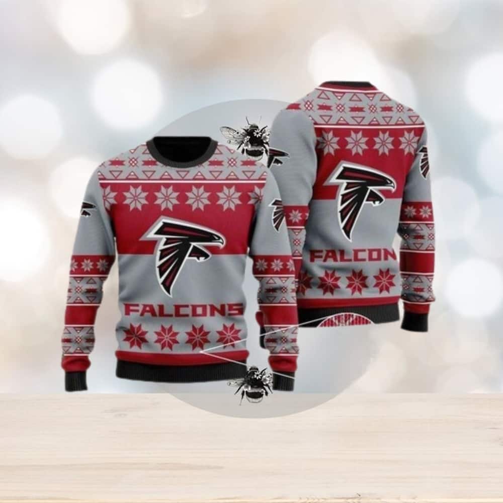 NFL Atlanta Falcons Ugly Christmas Sweater Snowflake Pattern NFL Atlanta Falcons Ugly Christmas Sweater Snowflake Pattern