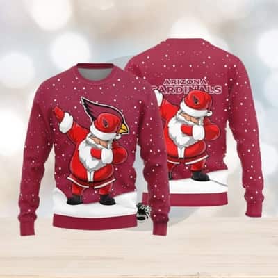NFL Arizona Cardinals Ugly Christmas Sweater Dab Santa