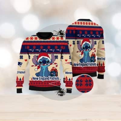 Cute Stitch NFL New England Patriots Ugly Christmas Sweater Cute Stitch NFL New England Patriots Ugly Christmas Sweater