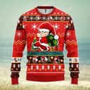 Red Dragon Ball Ugly Christmas Sweater Snowflake Pattern Red Dragon Ball Ugly Christmas Sweater Snowflake Pattern