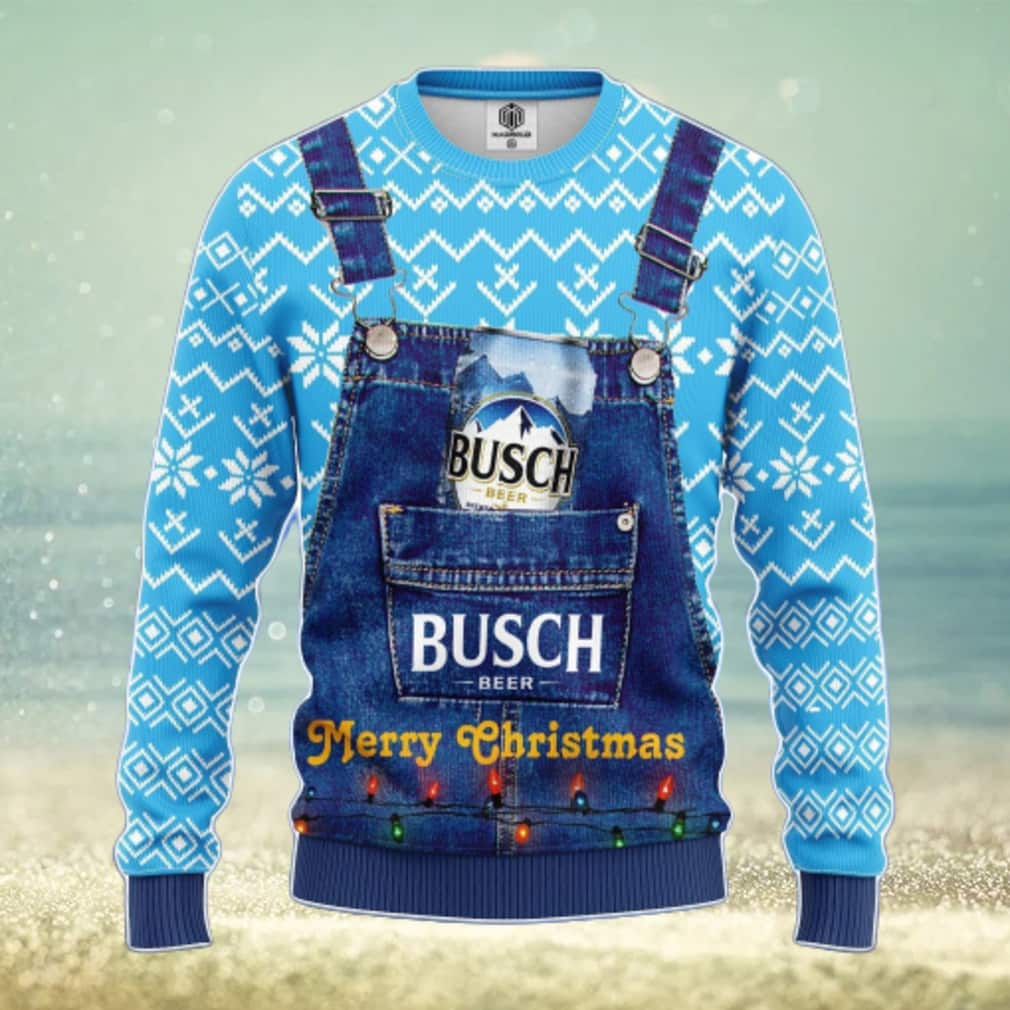 Busch Beer Ugly Christmas Sweater Merry Christmas Busch Beer Ugly Christmas Sweater Merry Christmas