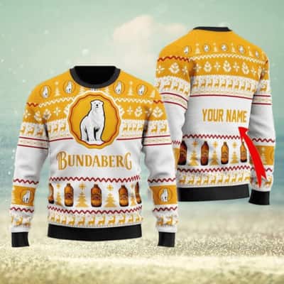 Bundaberg Ugly Christmas Sweater Reindeer Custom Name