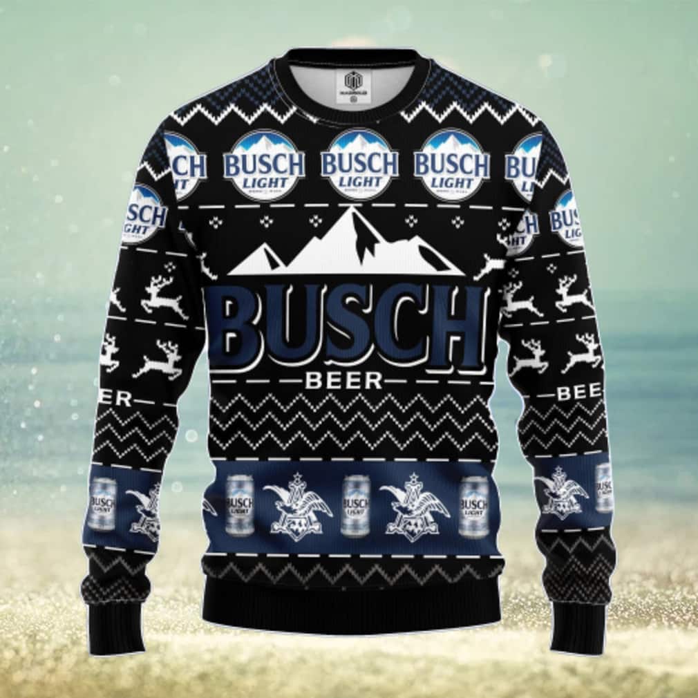 Black Busch Beer Ugly Christmas Sweater Gift For Best Friends Black Busch Beer Ugly Christmas Sweater Gift For Best Friends