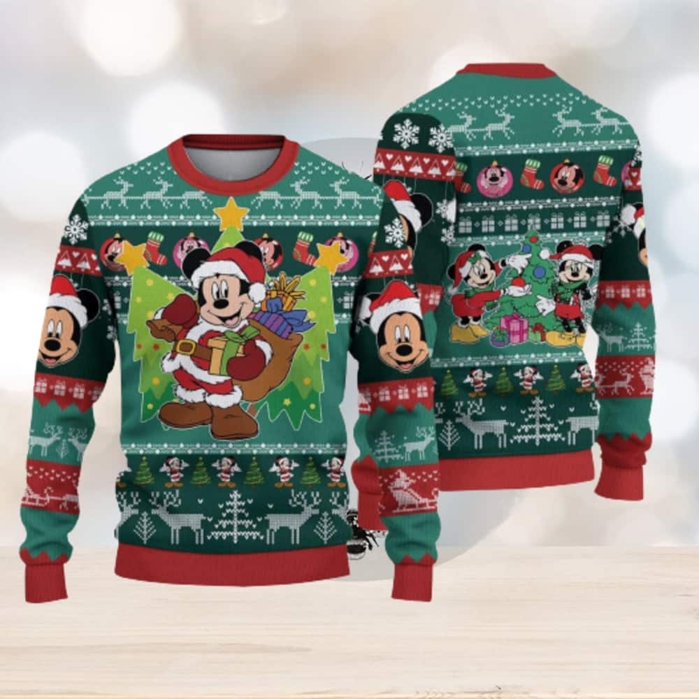 Disney Mickey And Friends Ugly Christmas Sweater Reindeer