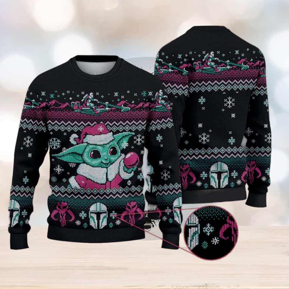 Cute Baby Yoda Stormtrooper Ugly Christmas Sweater Cute Baby Yoda Stormtrooper Ugly Christmas Sweater