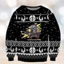 Black Baby Yoda Star Wars Ugly Christmas Sweater Boba Fett