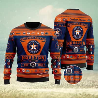 MLB Houston Astros Ugly Christmas Sweater Custom Name