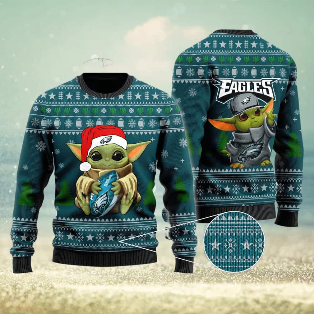 NFL Philadelphia Eagles Baby Yoda Ugly Christmas Sweater NFL Philadelphia Eagles Baby Yoda Ugly Christmas Sweater