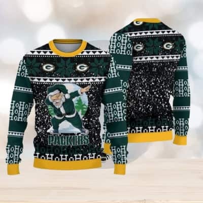 NFL Green Bay Packers Ugly Christmas Sweater Dabbing Santa