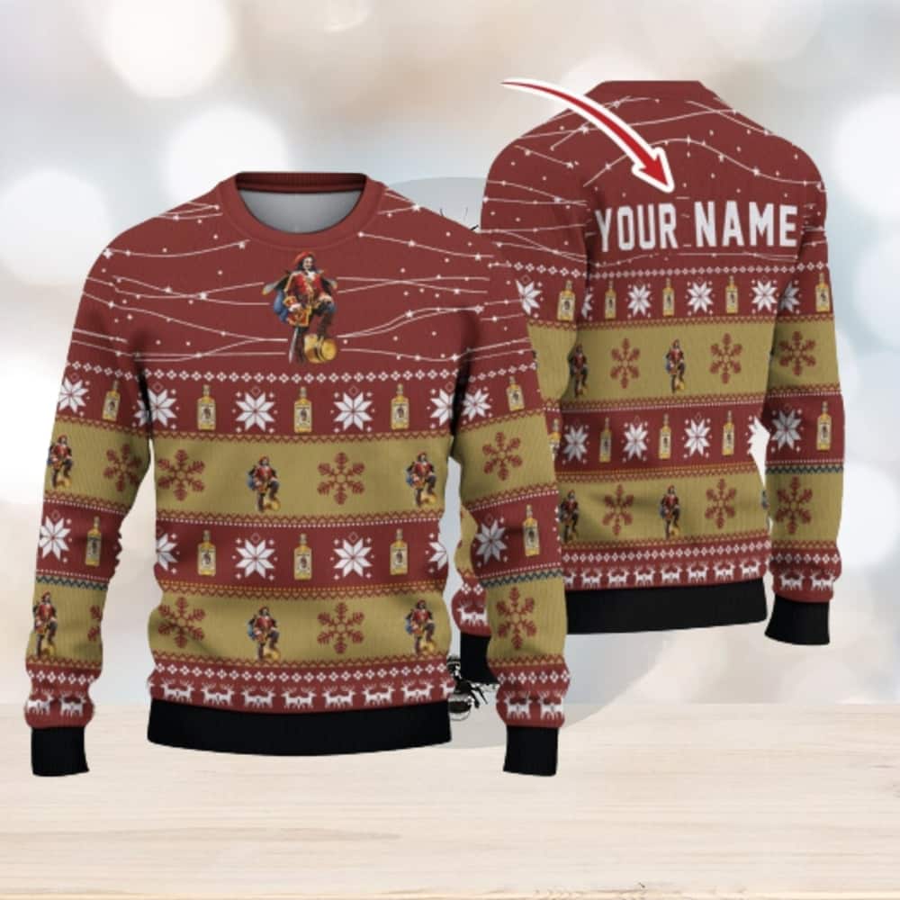 Captain Morgan Rum Ugly Christmas Sweater Custom Name Captain Morgan Rum Ugly Christmas Sweater Custom Name