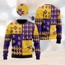 NFL Minnesota Vikings Ugly Christmas Sweater Argyle Pattern