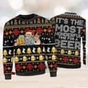 Black It's The Most Wonderful Time For Beer Ugly Christmas Sweater