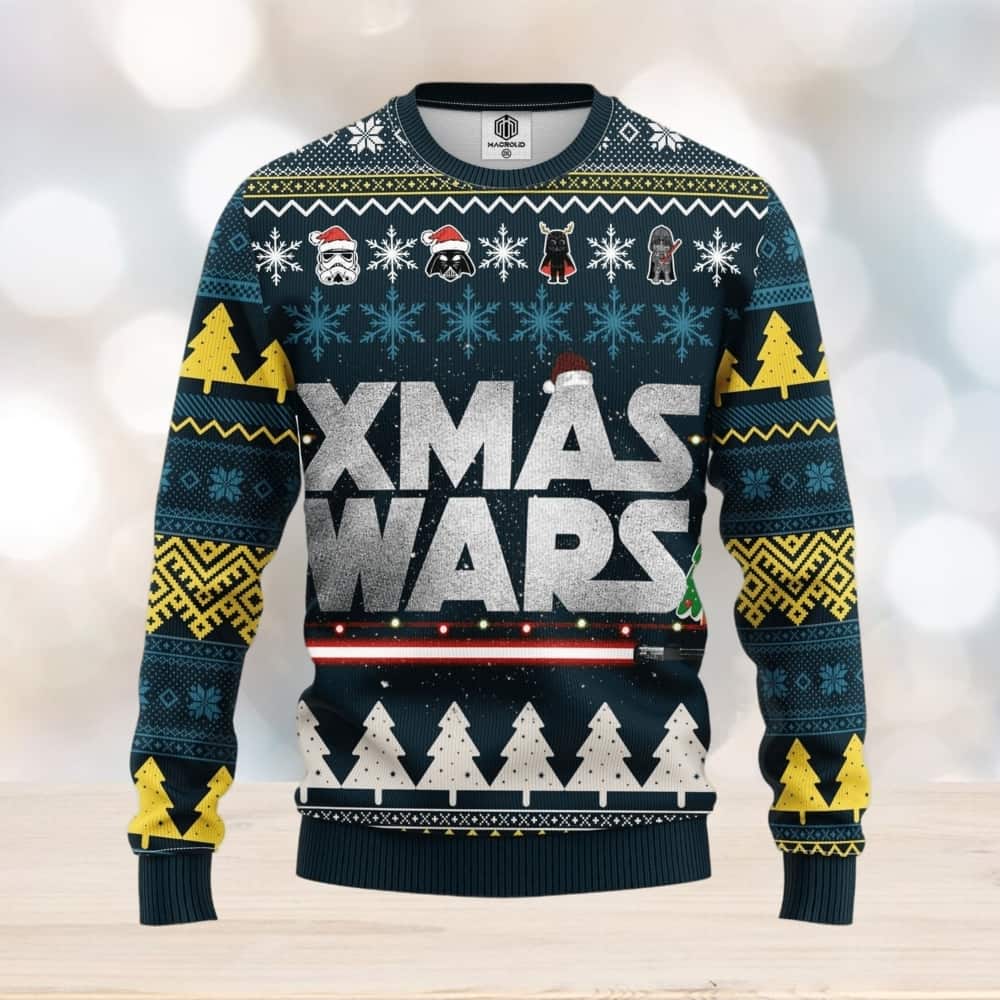 Star Wars Darth Vader Stormtrooper Ugly Christmas Sweater Xmas Wars