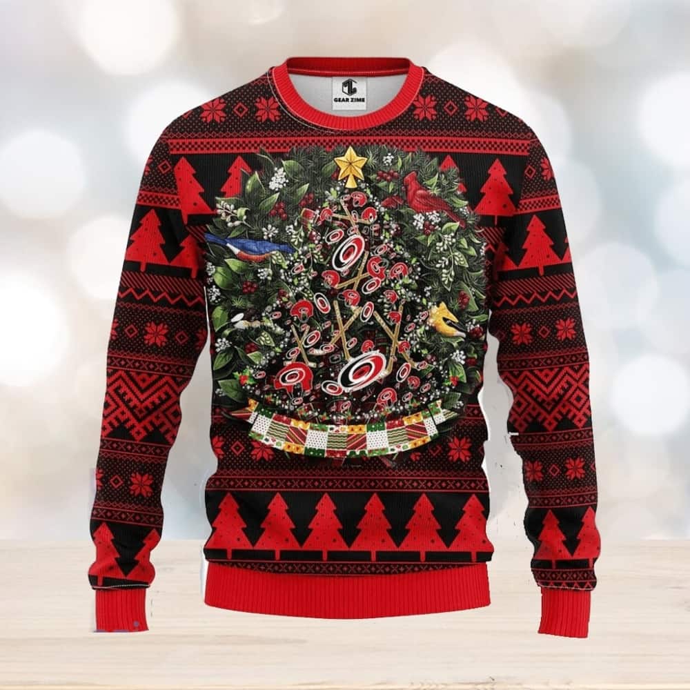 NHL Carolina Hurricanes Ugly Christmas Sweater Tree Ball NHL Carolina Hurricanes Ugly Christmas Sweater Tree Ball
