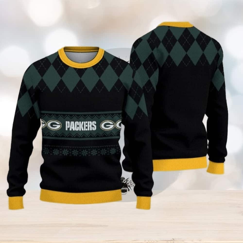 NFL Green Bay Packers Ugly Christmas Sweater Diamond Pattern NFL Green Bay Packers Ugly Christmas Sweater Diamond Pattern