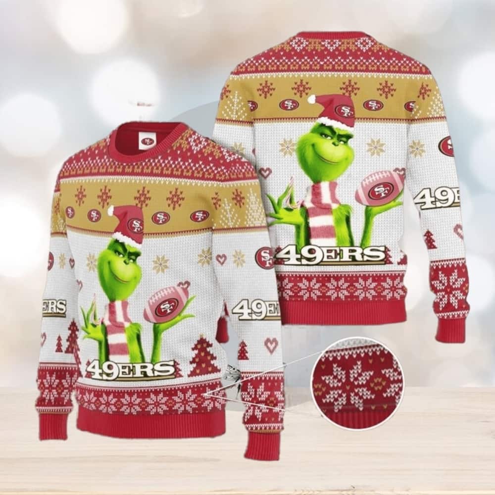 Funny Grinch San Francisco 49ers Ugly Christmas Sweater Funny Grinch San Francisco 49ers Ugly Christmas Sweater