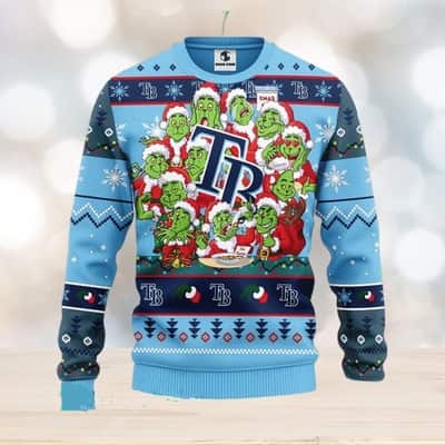 Cute 12 Grinch MLB Tampa Bay Rays Ugly Christmas Sweater
