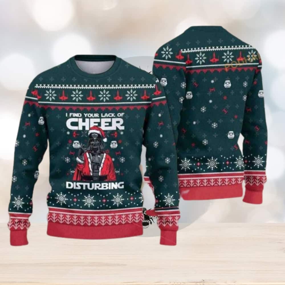 Darth Vader Ugly Christmas Sweater I Find Your Lack Of Cheer Disturbing