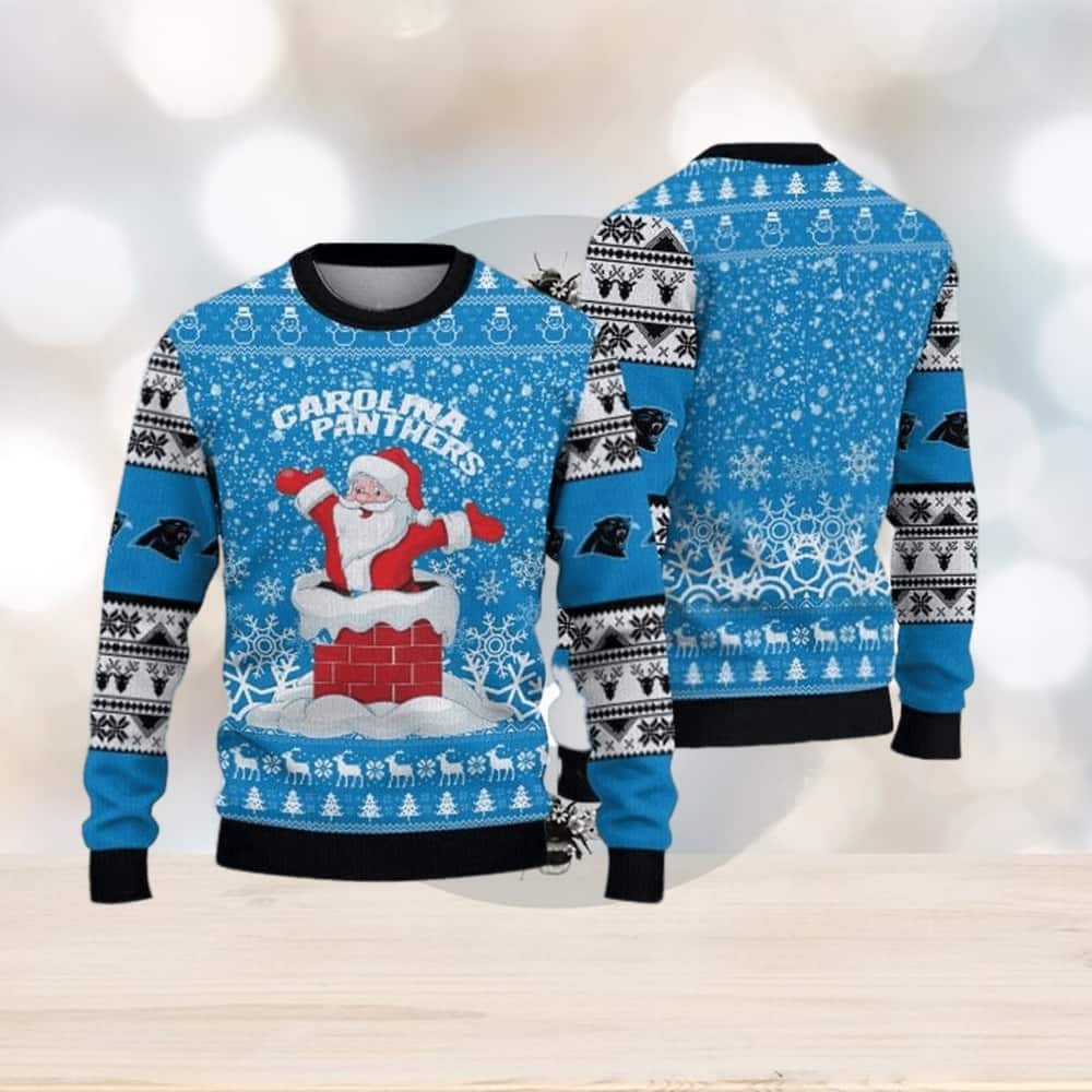 NFL Carolina Panthers Ugly Christmas Sweater Funny Santa Claus NFL Carolina Panthers Ugly Christmas Sweater Funny Santa Claus