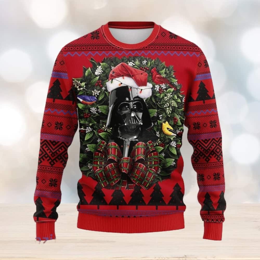 Red Darth Vader Star Wars Ugly Christmas Sweater Red Darth Vader Star Wars Ugly Christmas Sweater