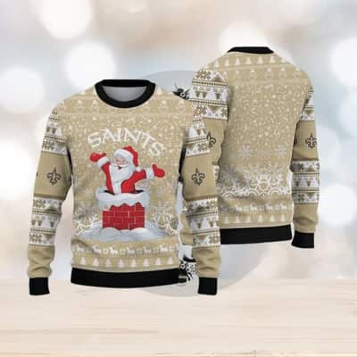 NFL New Orleans Saints Ugly Christmas Sweater Funny Santa Claus
