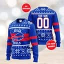 Blue NFL Buffalo Bills Ugly Christmas Sweater Custom Name Number Blue NFL Buffalo Bills Ugly Christmas Sweater Custom Name Number
