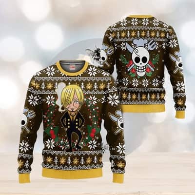 One Piece Sanji Ugly Christmas Sweater Xmas Pattern