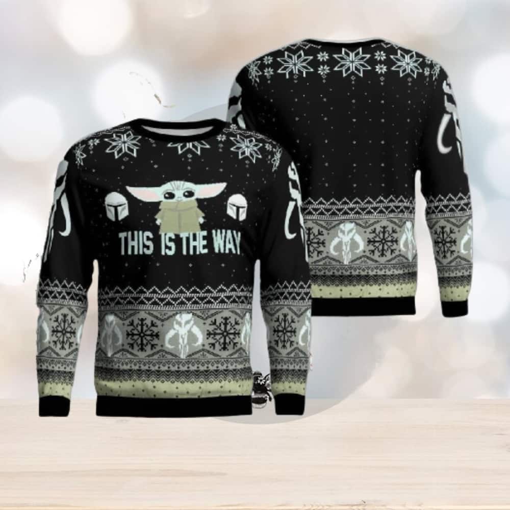 Baby Yoda Star Wars Ugly Christmas Sweater This Is The Way Baby Yoda Star Wars Ugly Christmas Sweater This Is The Way
