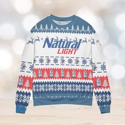 Natural Light Beer Ugly Christmas Sweater