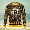 NHL Boston Bruins Ugly Christmas Sweater Snowflake Pine Tree NHL Boston Bruins Ugly Christmas Sweater Snowflake Pine Tree