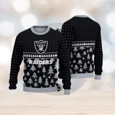 NFL Las Vegas Raiders Ugly Christmas Sweater Tree