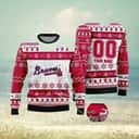 MLB Atlanta Braves Ugly Christmas Sweater Custom Name Number