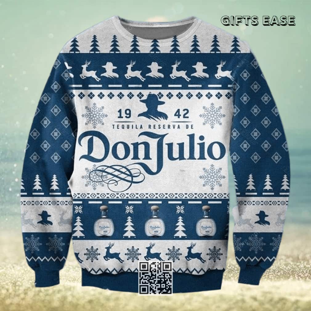 Blue Don Julio Tequila Ugly Christmas Sweater Blue Don Julio Tequila Ugly Christmas Sweater