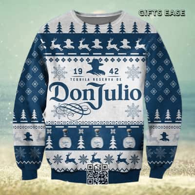 Blue Don Julio Tequila Ugly Christmas Sweater