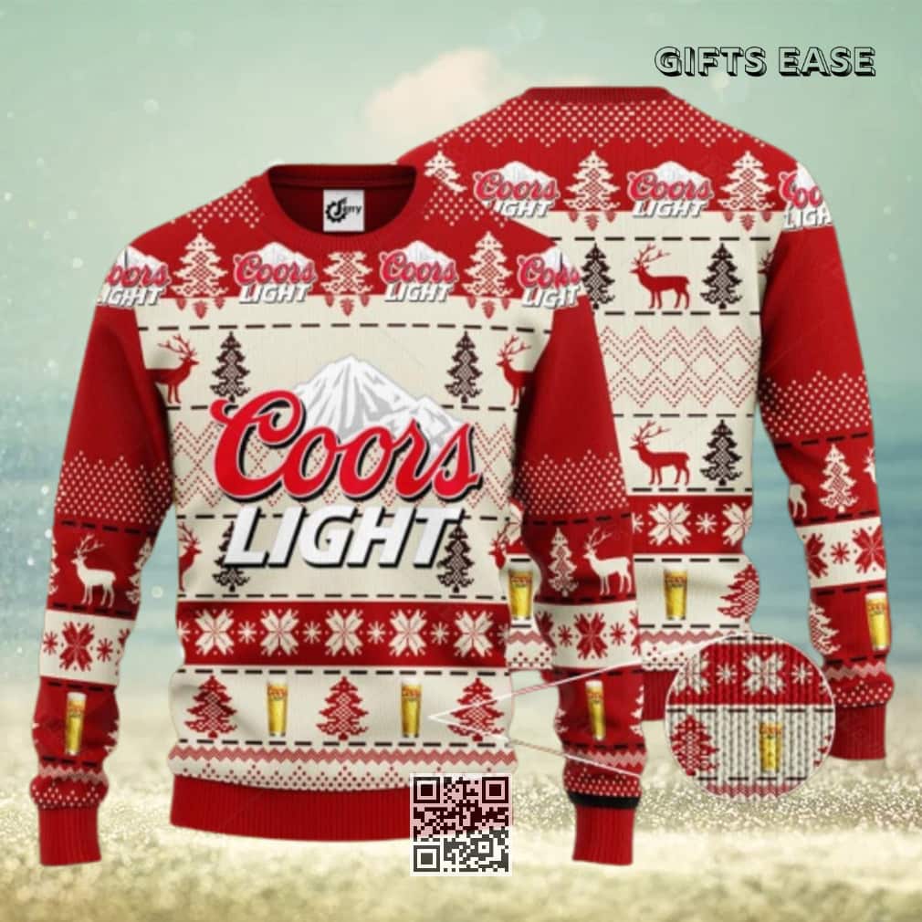Coors Light Beer Ugly Christmas Sweater Xmas Gift Coors Light Beer Ugly Christmas Sweater Xmas Gift