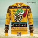 Yellow Grinch NHL Boston Bruins Ugly Christmas Sweater