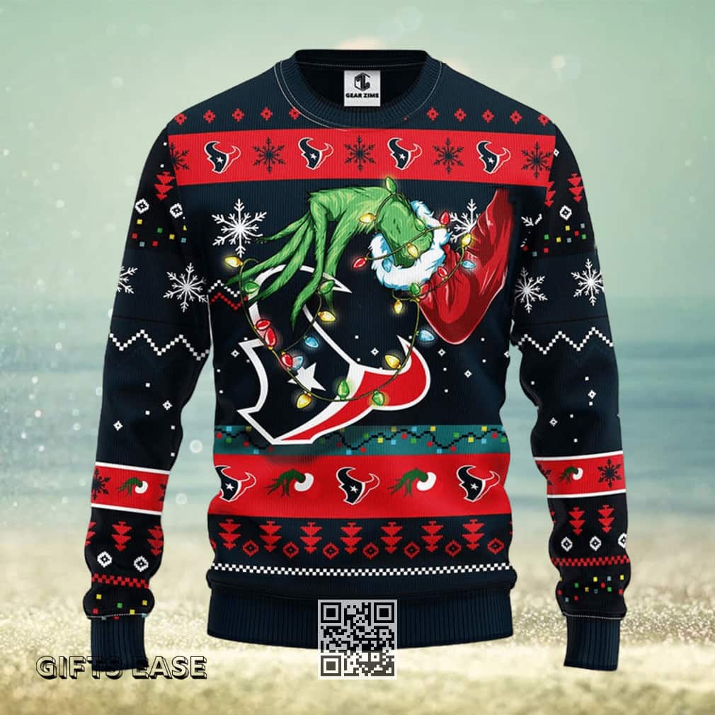 Grinch NFL Houston Texans Ugly Christmas Sweater Grinch NFL Houston Texans Ugly Christmas Sweater
