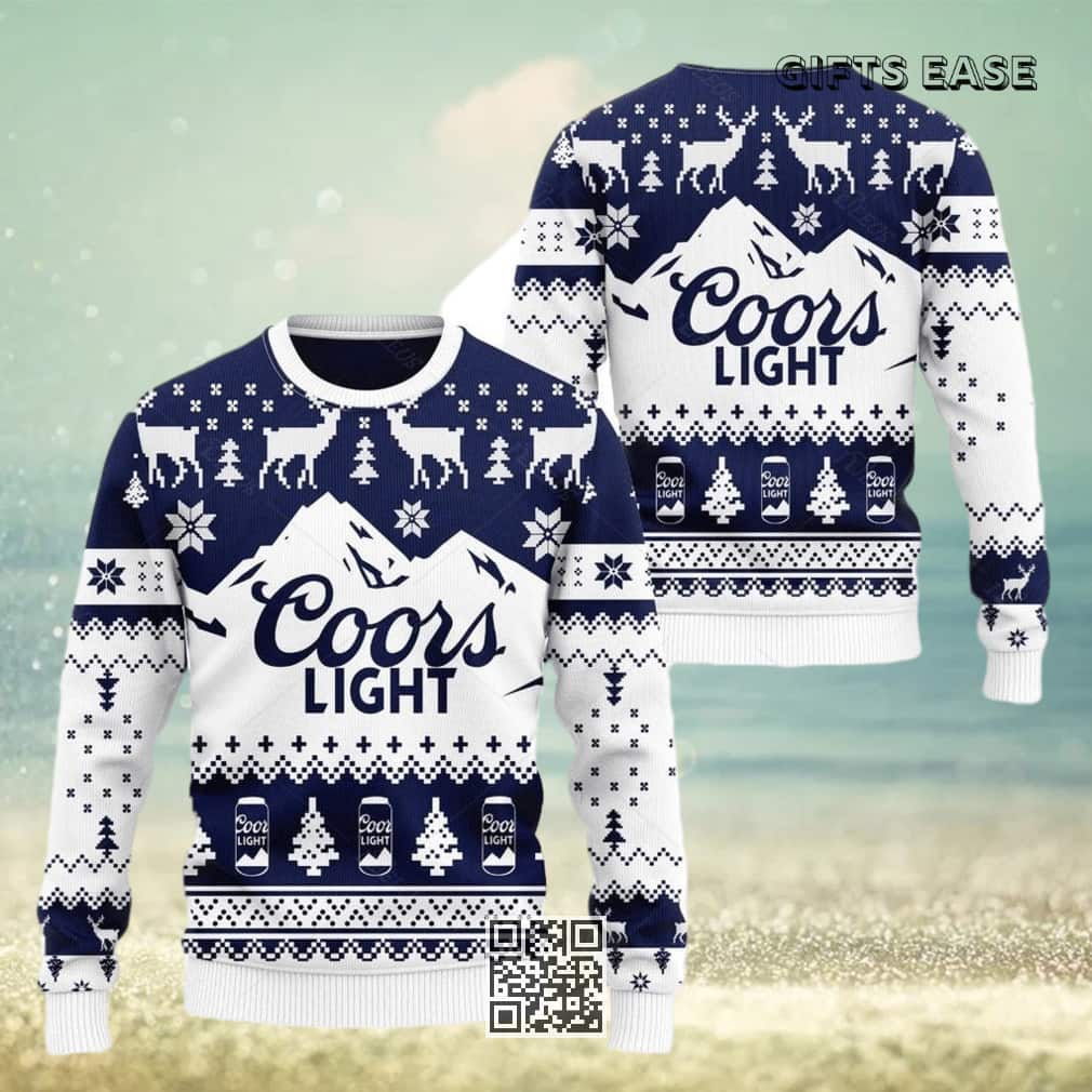 Coors Light Beer Ugly Christmas Sweater Winter Gift