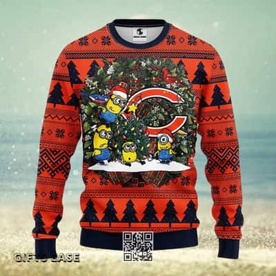 Cute Minion NFL Chicago Bears Ugly Christmas Sweater