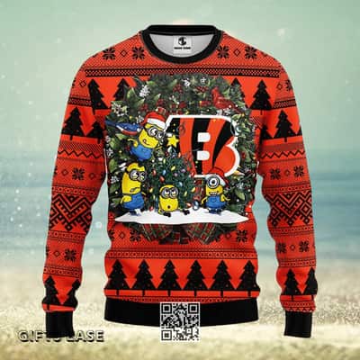 Cute Minion NFL Cincinnati Bengals Ugly Christmas Sweater