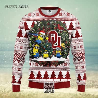 Cute Minion NCAA Oklahoma Sooners Ugly Christmas Sweater