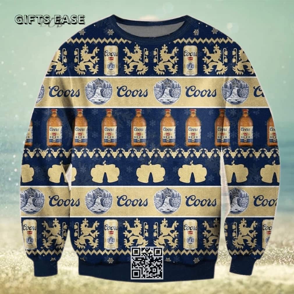 Coors Banquet Beer Ugly Christmas Sweater Gift For Friends