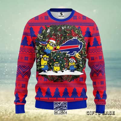 Cute Minion NFL Buffalo Bills Ugly Christmas Sweater