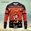 Mickey Mouse Disney Ugly Christmas Sweater Christmas Begins With Christ